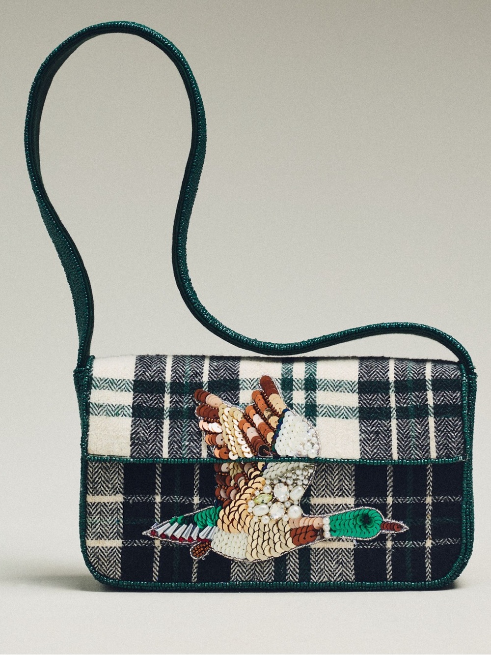 NWT Anthropologie the Fiona beaded bag animal edition - duck
